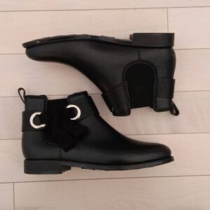 Henry Ferrera Women's  Stretch Panels On Sides & Ties Chukka Boots Black Size 9